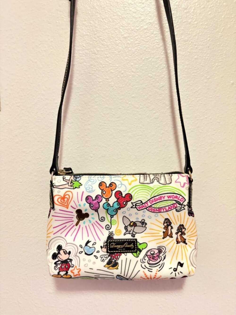Disney Dooney & Bourke Sketch Crossbody Bag Disney Parks Mickey Minnie
